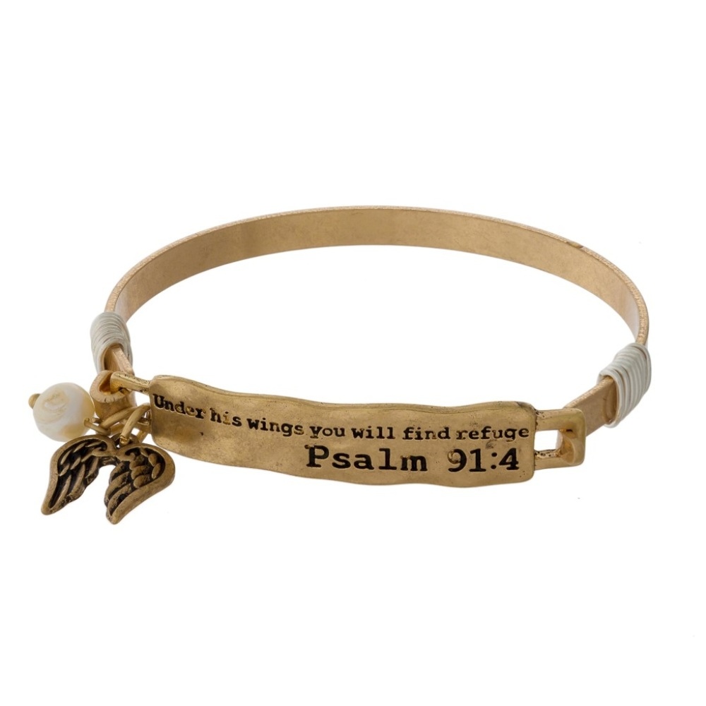 Golden Bangle "Under his wings"